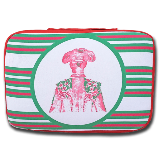 tienda Belinda Carasucia diseño taurino comercio electrónico almohadillas almohadilla torero rayas rojas y verdes TR023
